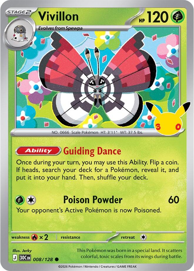 Vivillon, ME: 30th Celebration 008/128