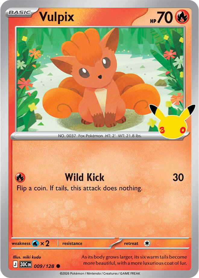 Vulpix, ME: 30th Celebration 009/128
