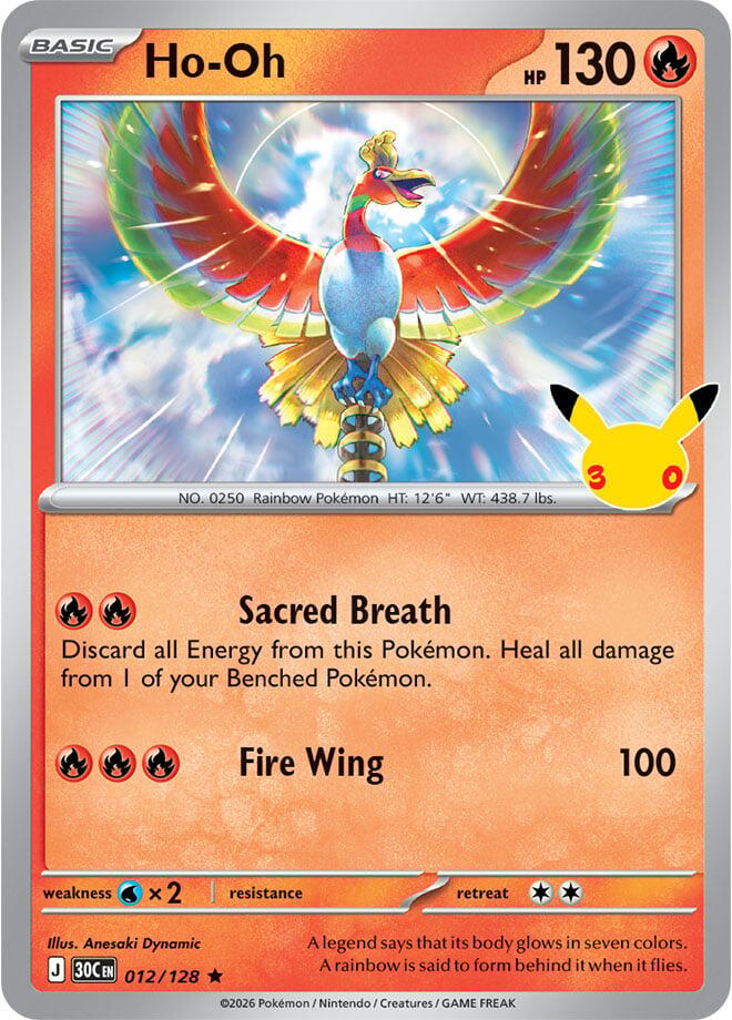 Ho-Oh, ME: 30th Celebration 012/128