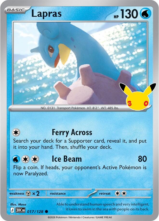Lapras - 017/128, ME: 30th Celebration 017/128