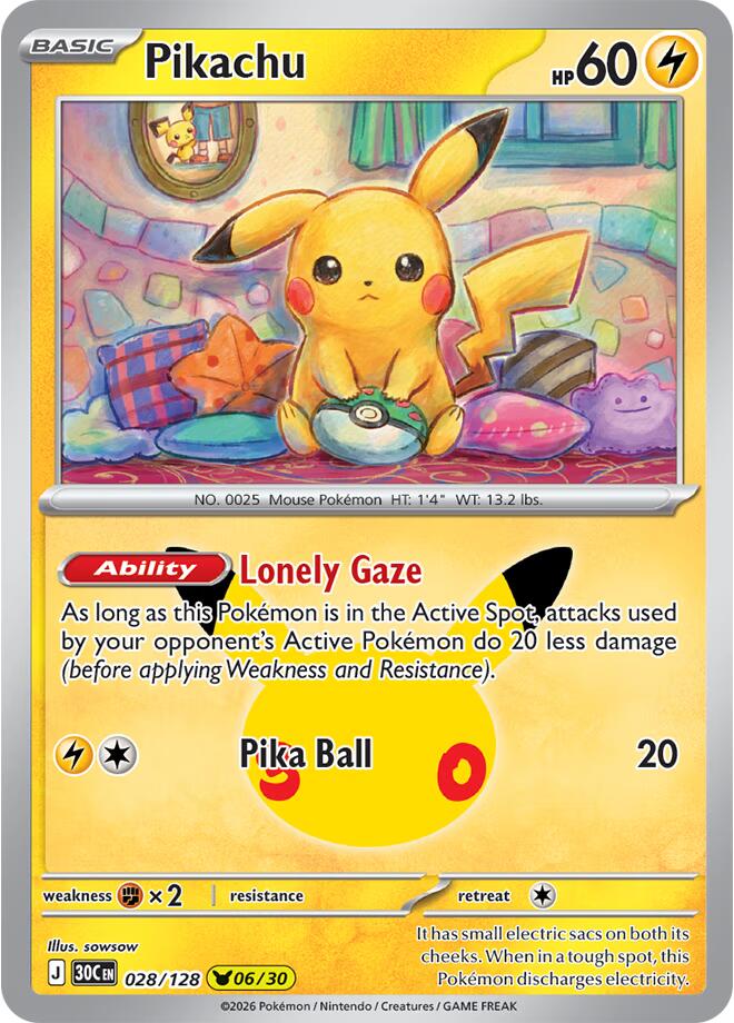 Pikachu - 028/128, ME: 30th Celebration 028/128
