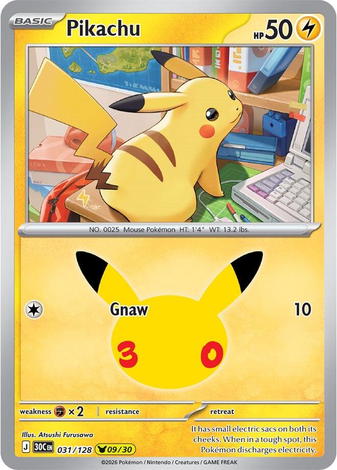 Pikachu - 031/128, ME: 30th Celebration 031/128