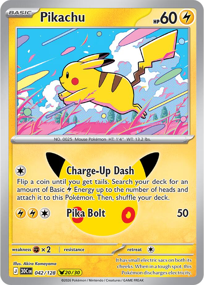 Pikachu - 042/128, ME: 30th Celebration 042/128