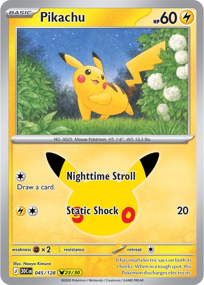 Pikachu - 045/128, ME: 30th Celebration 045/128