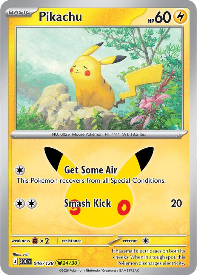 Pikachu - 046/128, ME: 30th Celebration 046/128