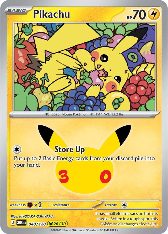 Pikachu - 048/128, ME: 30th Celebration 048/128
