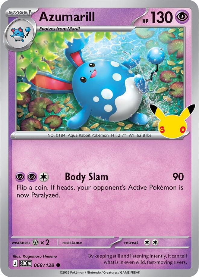 Azumarill, ME: 30th Celebration 068/128