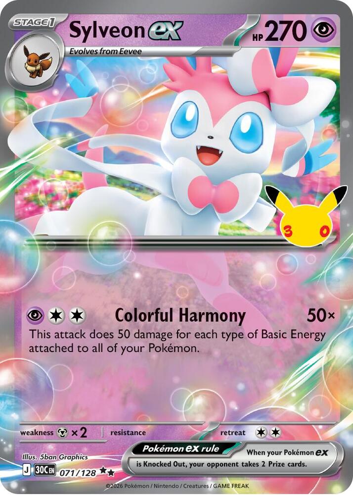 Sylveon ex, ME: 30th Celebration 071/128