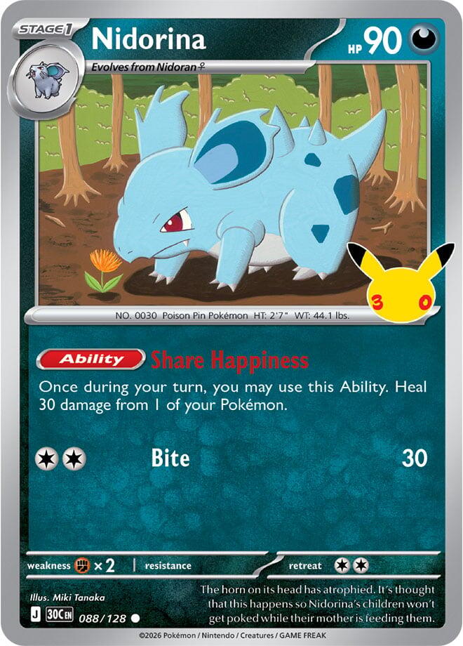 Nidorina, ME: 30th Celebration 088/128