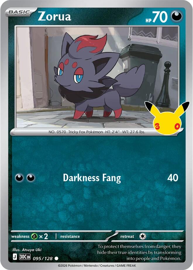Zorua, ME: 30th Celebration 095/128