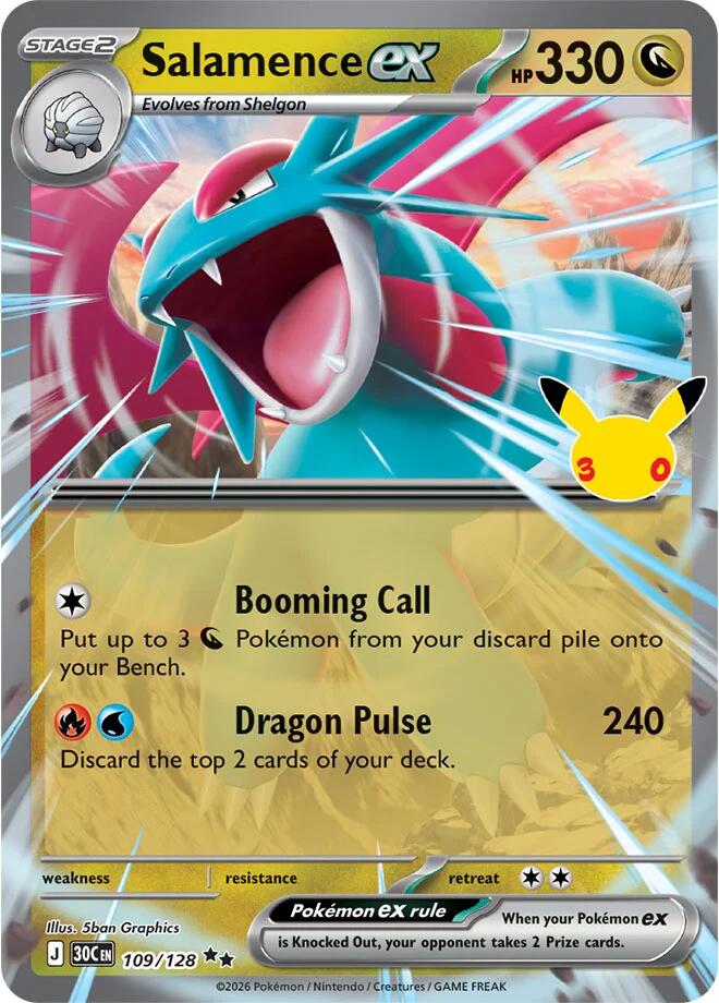 Salamence ex - 109/128, ME: 30th Celebration 109/128
