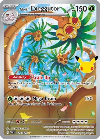 Alolan Exeggutor - 129/128, ME: 30th Celebration 129/128