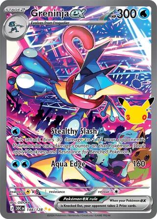 Greninja ex - 148/128, ME: 30th Celebration 148/128