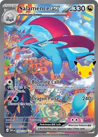 Salamence ex - 156/128, ME: 30th Celebration 156/128