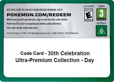 Code Card - 30th Celebration Ultra-Premium Collection - Day, ME: 30th Celebration P716643