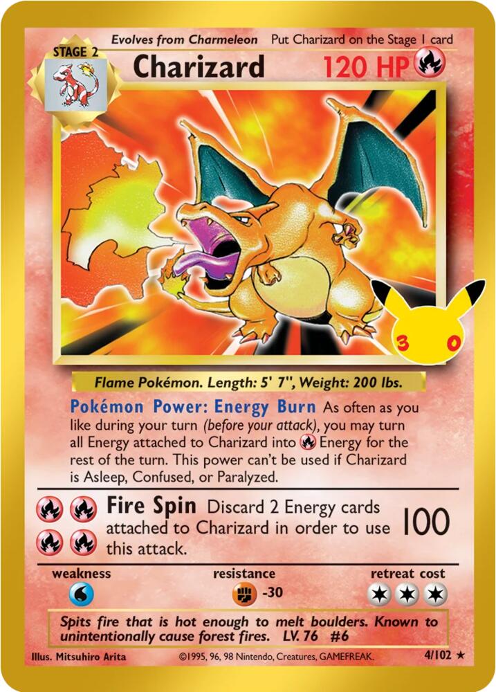 Charizard, ME: 30th Celebration Classic Collection 4/102