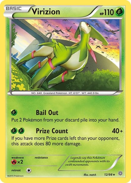 Virizion, XY - Ancient Origins 12/98