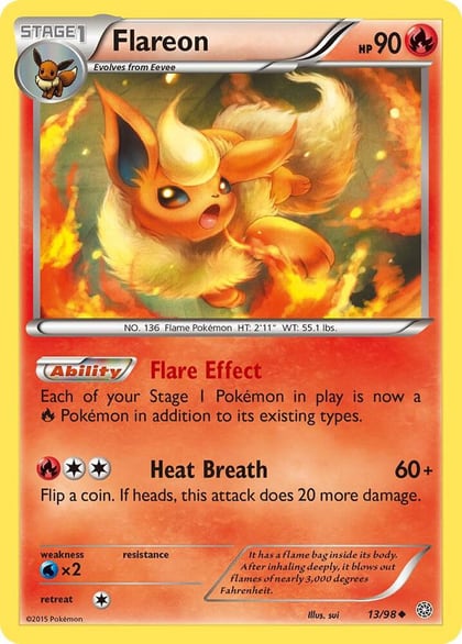 Flareon, XY - Ancient Origins 13/98