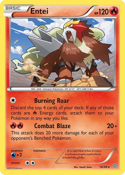Entei (14), XY - Ancient Origins 14/98
