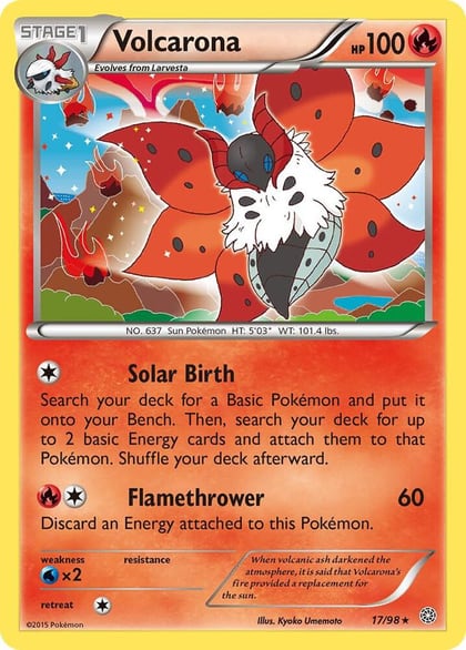 Volcarona (17), XY - Ancient Origins 17/98