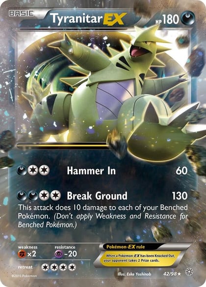 Tyranitar EX, XY - Ancient Origins 42/98