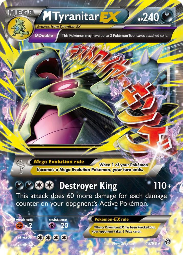 M Tyranitar EX, XY - Ancient Origins 43/98