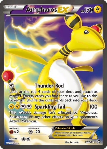 Ampharos EX (87 Full Art), XY - Ancient Origins 87/98