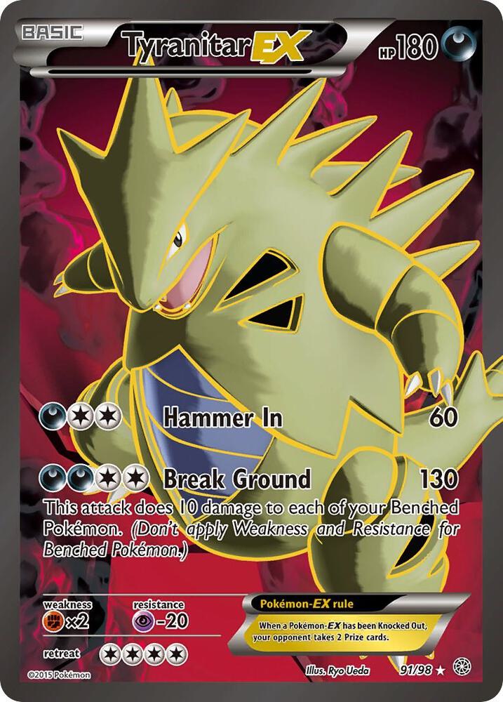 Tyranitar EX (91 Full Art), XY - Ancient Origins 91/98