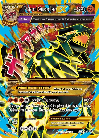 Primal Groudon EX (Shiny Full Art), XY - Ancient Origins 97/98