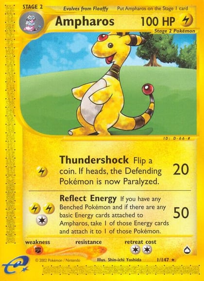 Ampharos, Aquapolis 001/147