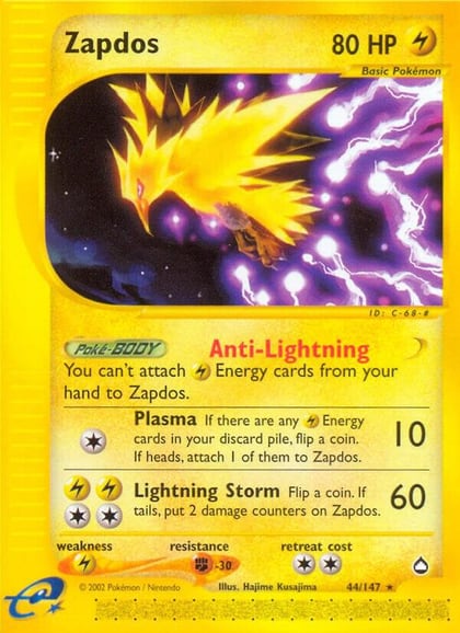 Zapdos, Aquapolis 044/147