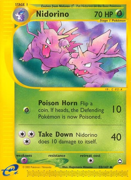 Nidorino, Aquapolis 055/147
