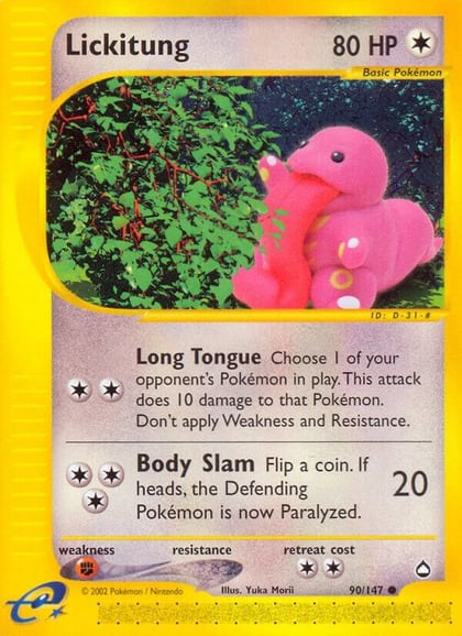 Lickitung, Aquapolis 090/147