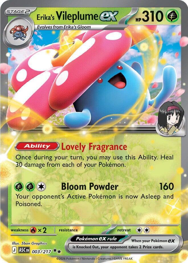 Erika's Vileplume ex, ME: Ascended Heroes 003/217