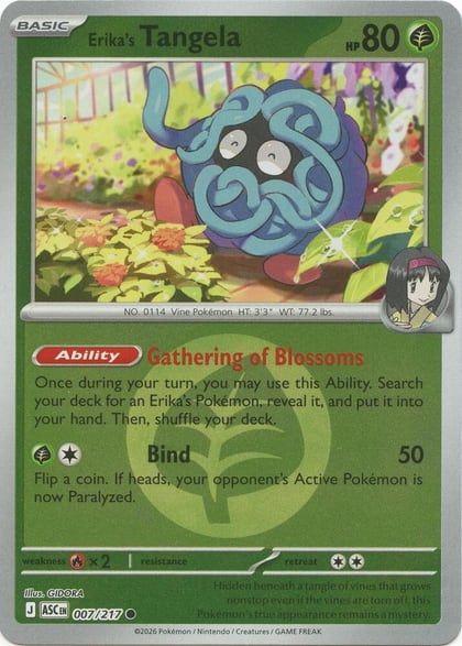 Erika's Tangela - 007/217 (Energy Symbol Pattern), ME: Ascended Heroes 007/217