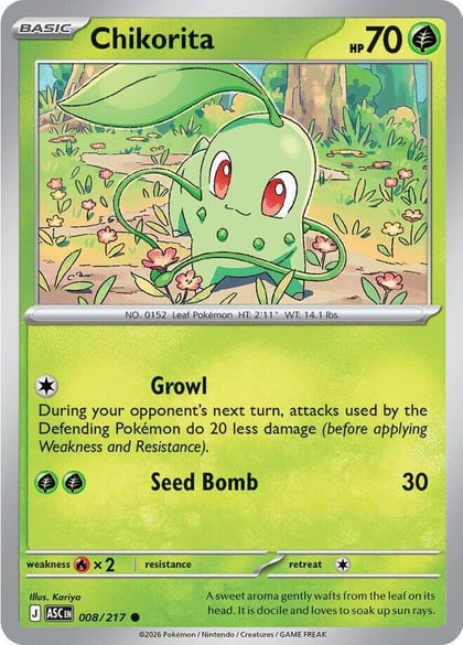 Chikorita, ME: Ascended Heroes 008/217
