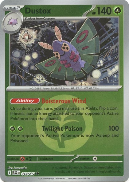 Dustox - 015/217 (Energy Symbol Pattern), ME: Ascended Heroes 015/217