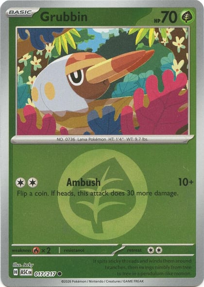 Grubbin (Energy Symbol Pattern), ME: Ascended Heroes 017/217