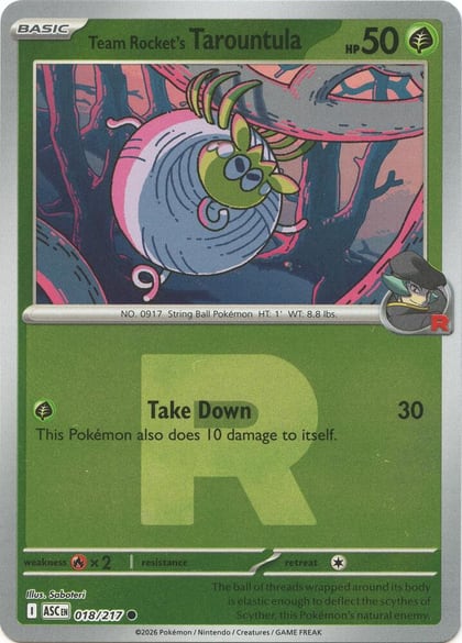 Team Rocket's Tarountula (Team Rocket), ME: Ascended Heroes 018/217
