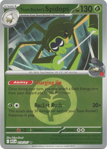 Team Rocket's Spidops (Energy Symbol Pattern), ME: Ascended Heroes 019/217