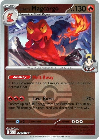Ethan's Magcargo - 024/217 (Poke Ball), ME: Ascended Heroes 024/217