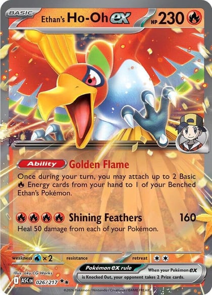 Ethan's Ho-Oh ex, ME: Ascended Heroes 026/217