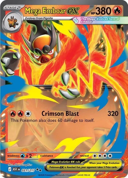 Mega Emboar ex - 031/217, ME: Ascended Heroes 031/217