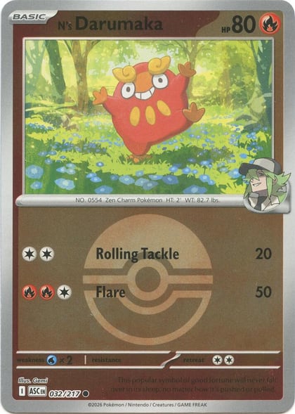 N's Darumaka (Poke Ball), ME: Ascended Heroes 032/217