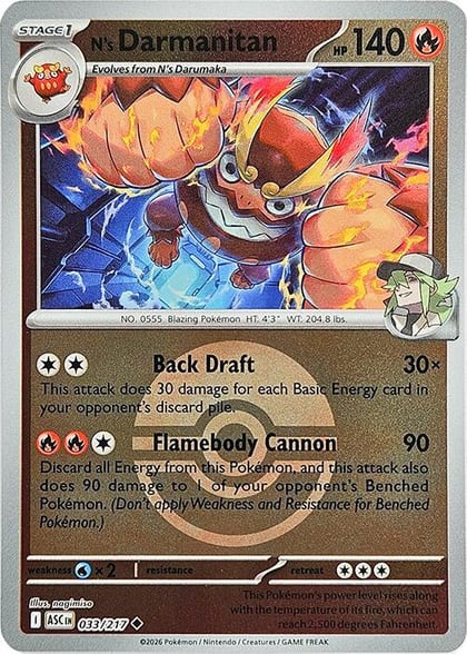 N's Darmanitan (Poke Ball), ME: Ascended Heroes 033/217