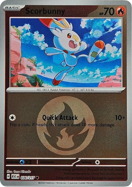Scorbunny - 036/217 (Energy Symbol Pattern), ME: Ascended Heroes 036/217