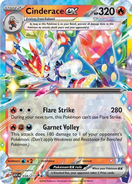 Cinderace ex, ME: Ascended Heroes 038/217