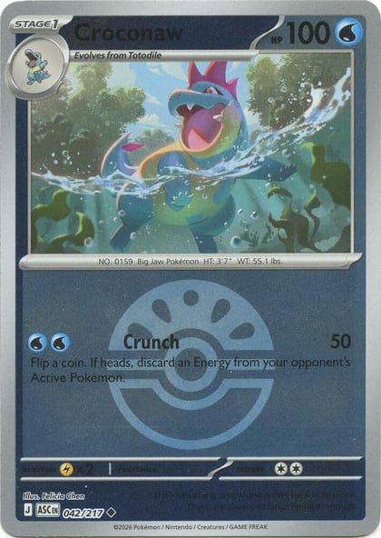 Croconaw (Friend Ball), ME: Ascended Heroes 042/217