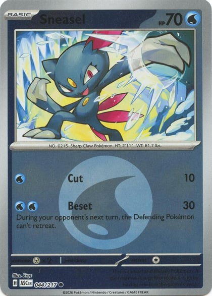 Sneasel (Energy Symbol Pattern), ME: Ascended Heroes 044/217