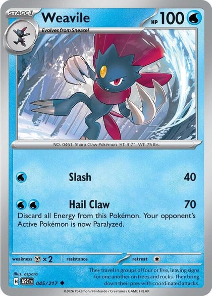 Weavile - 045/217, ME: Ascended Heroes 045/217